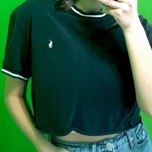 Custom cropped RL tee